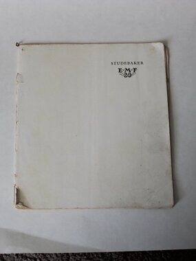 Vintage Studebaker E-M-F 30 booklet